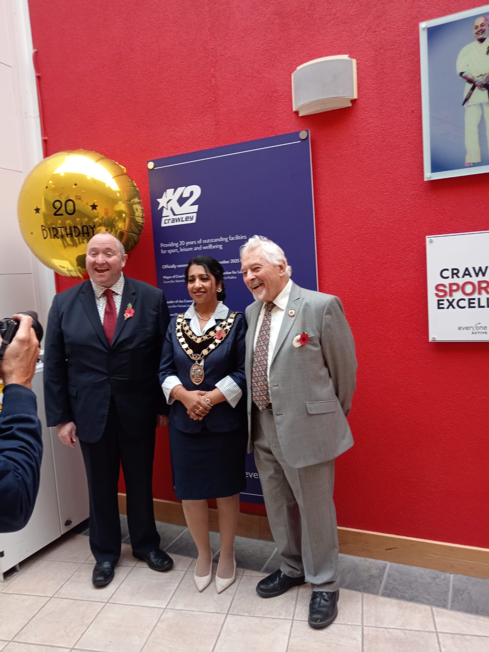 Cllr Michael Jones, Mayor Sharmila Sivarajah and Cllr Chris Mullins