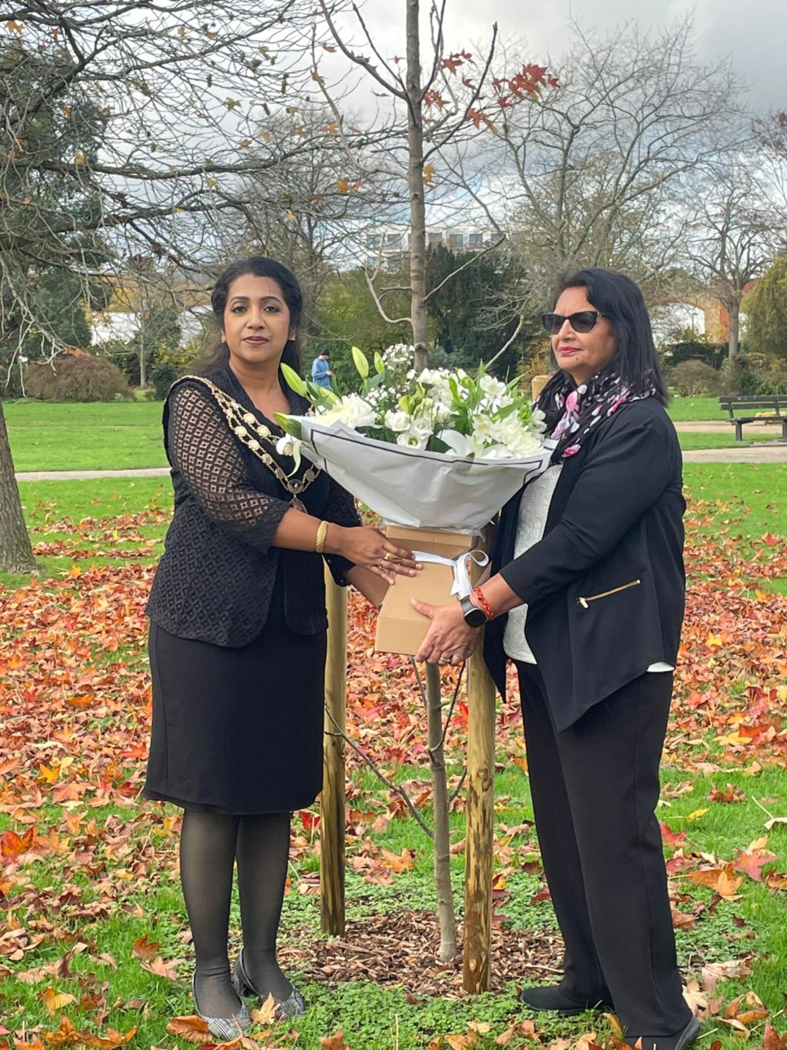 Mayor Sharmila Sivarajah and Bhavna Sharma
