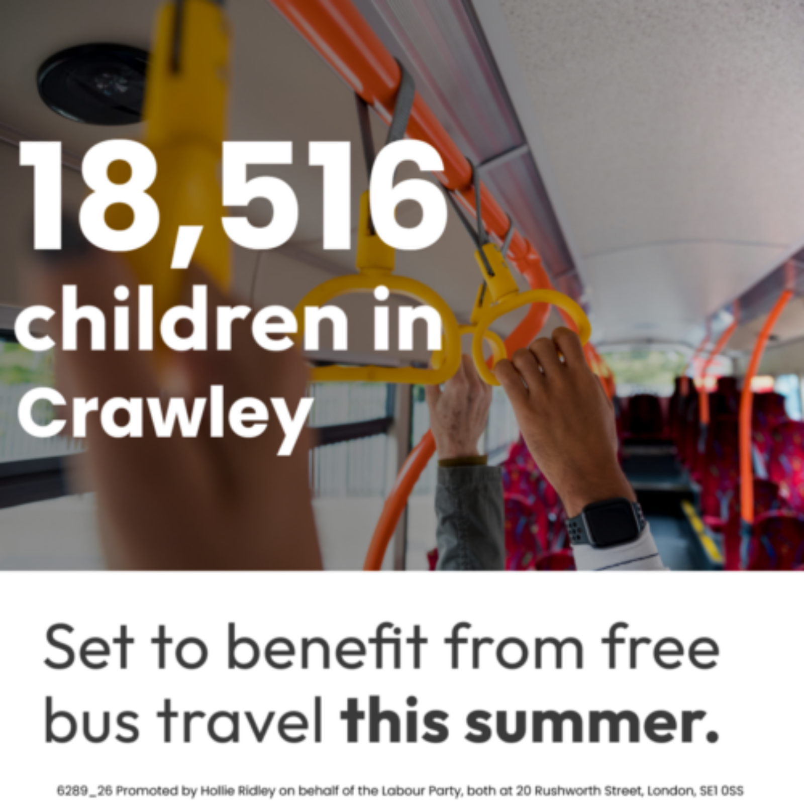 18,516 children in Crawley benefit from bus travel this summer